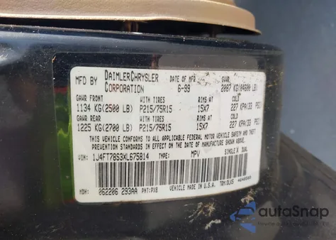 1999 Jeep Cherokee Limited z USA, uszkodzony, nr VIN 1J4FT78S3XL675814